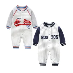 Pelele para bebés, ropa con letras para niños y niñas, mono con bolsillo, ropa de exterior de manga larga, ropa de primavera para recién nacidos