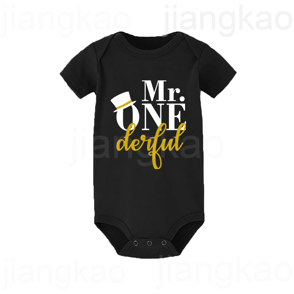 Mameluco para bebé con estampado Derful de Mr. One, traje para fiesta de cumpleaños para niños, mono de manga corta para recién nacidos, ropa para niños pequeños, regalo de ducha infantil - imagen 4