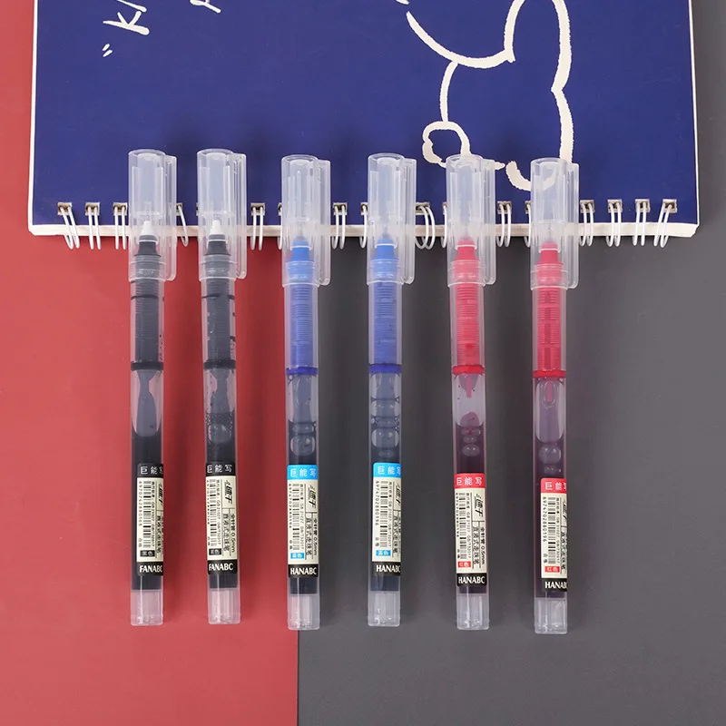 5 unids/set de bolígrafos de Gel tipo aguja de alta calidad, bolígrafo líquido recto, papelería Kawaii, suministros escolares y de oficina, escritura - imagen 5