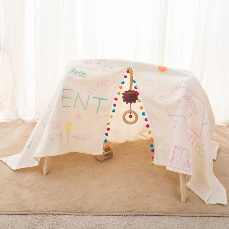 Alfombra de madera para gimnasio de bebé, actividades para tienda de bebés, colgador colgante, actividades para cochecito de bebé, juguetes, actividades en habitación de madera, gimnasio - imagen 4