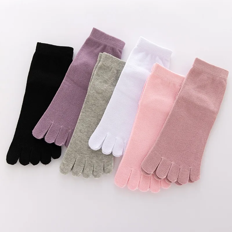 Calcetines de algodon para ninos - Otono-Invierno con rayas y dedos - imagen 3