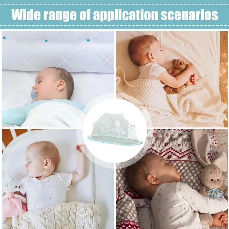 Red de mosca para cuna de bebé, cubierta transpirable, ligera, refugio solar - imagen 5