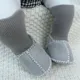 Gray suede