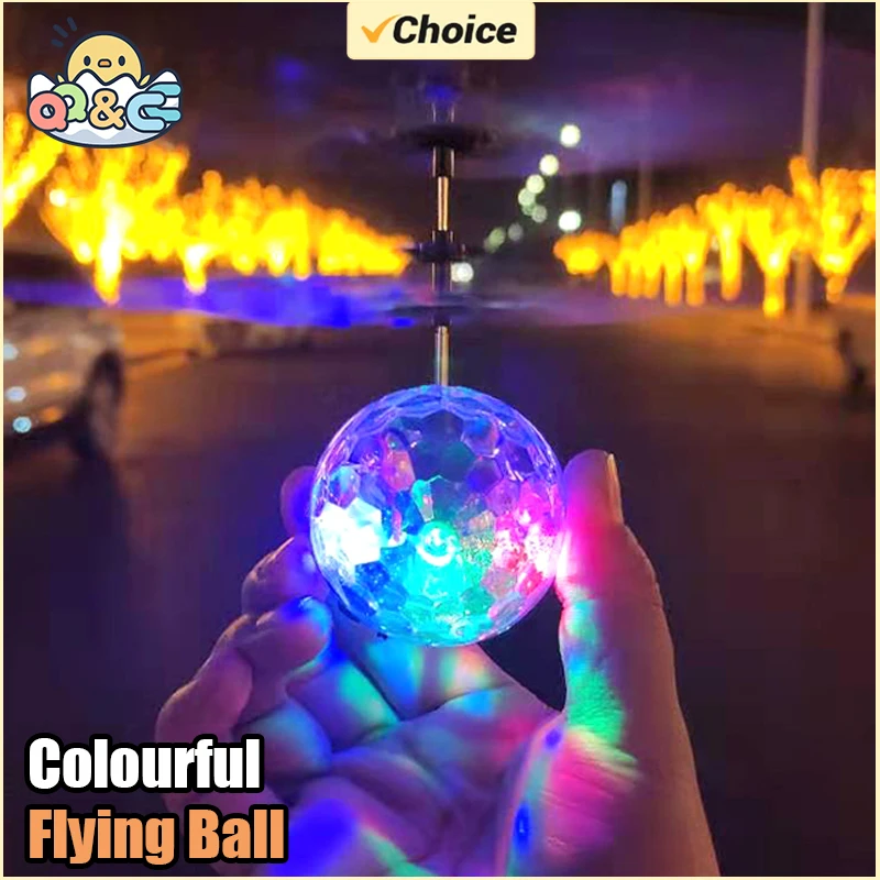 Pelota voladora LED con control remoto para niños