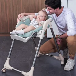 Silla alta plegable para bebés y niños - asiento comedor portátil