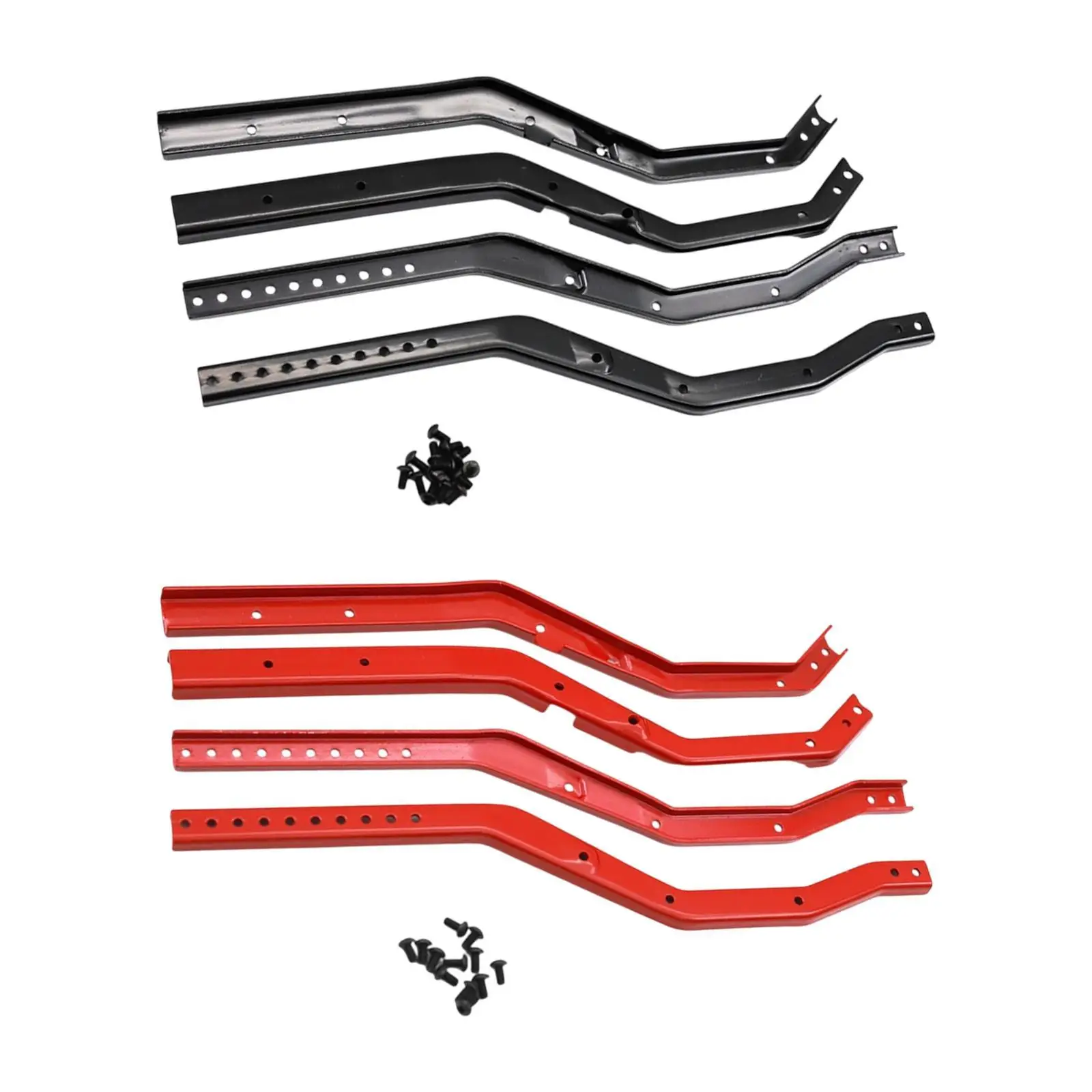 4x 1/10 RC Chassis Frame Rails Spare Parts Sturdy Metal Frame Rail Set for SCX10 4x 1/10 RC Chassis Frame Rails Spare Parts Sturdy Metal Frame Rail Set for SCX10