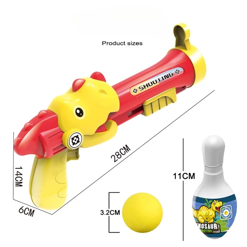 Juguete lanzador de bolas suaves para niños, pistola de dardos blanda Manual, incluye 12 bolas blandas, gafas, objetivo, juguete de tiro para bebés, regalos para niños de 4 a 8 años - imagen 4