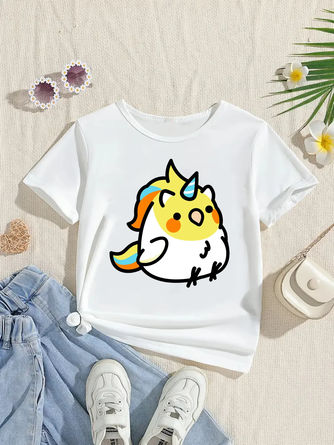 Camiseta con estampado de Cockatiel Loves Reading Flowers, ropa divertida para niñas, camiseta de pájaro Kawaii, camisa de manga corta de verano - imagen 3