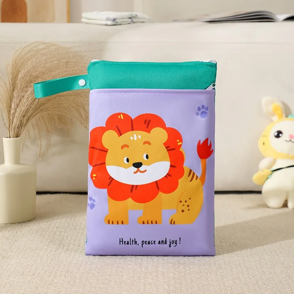 Bolsas secas y húmedas reutilizables de gran capacidad, bolsa de almacenamiento colgante para cuna multifuncional portátil, bolsa de almacenamiento impermeable - imagen 4