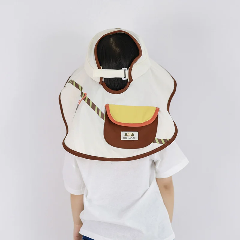 Sombrero para niños con silbato, sombreros de pescador de ala grande transpirables, accesorios de protección solar ajustables con dibujos animados para niños y niñas - imagen 3