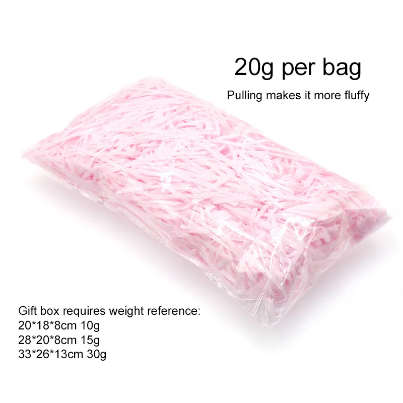 Material de relleno de papel triturado colorido de hierba Lafite de 20-80g, suministros de decoración para fiestas DIY para el hogar, decoración de cajas de regalo TMZ - imagen 2