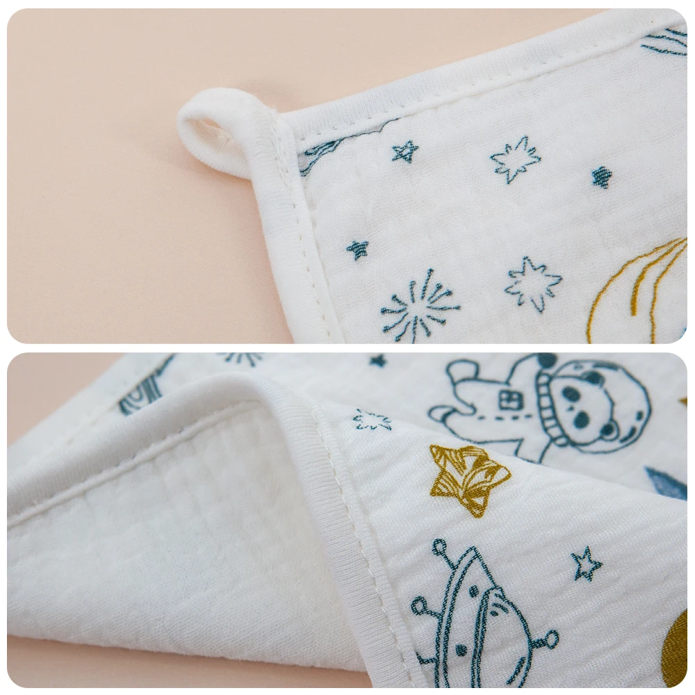 Toalla de lavado para bebé, manta para recién nacido de 25x25Cm para niñas y niños, pañuelo para lavar la cara, toalla de Saliva de gasa de algodón suave reutilizable - imagen 4