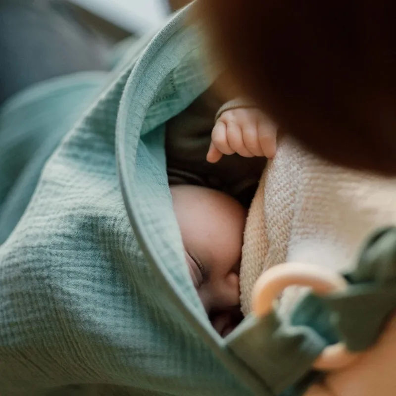 Cubierta de lactancia transpirable para bebé, cubierta de maternidad para lactancia, manta de muselina de algodón para alimentación de bebé, delantal de privacidad, mantas para cochecito - imagen 2