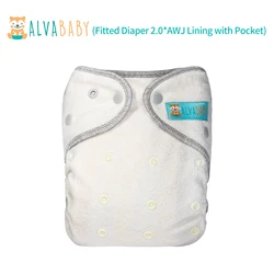 ALVABABY Pañal de tela reutilizable de bambú – Ajustable con bolsillo para bebé