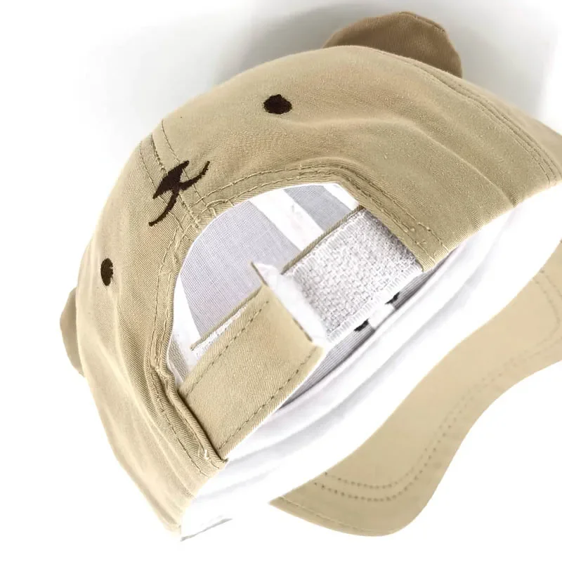 Gorra béisbol infantil con oso bordado – Ajustable unisex