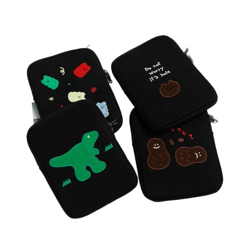 Funda de lona para tableta de 9,7 y 11 pulgadas para iPad Pro 11 12,9, funda 2025, funda bonita para tableta Air 4, funda con oso, Macbook 13 13,3 - imagen 2