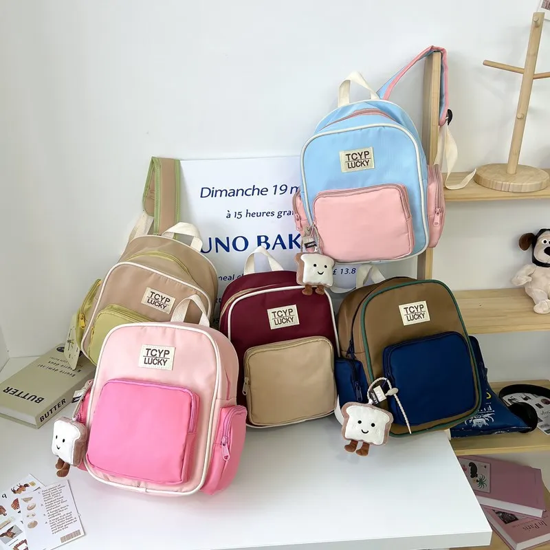 Mochilas coreanas bonitas para niños, bolsos de retales para niñas y niños, mochila escolar para guardería, bolsa de almacenamiento de viaje para niños pequeños 2024