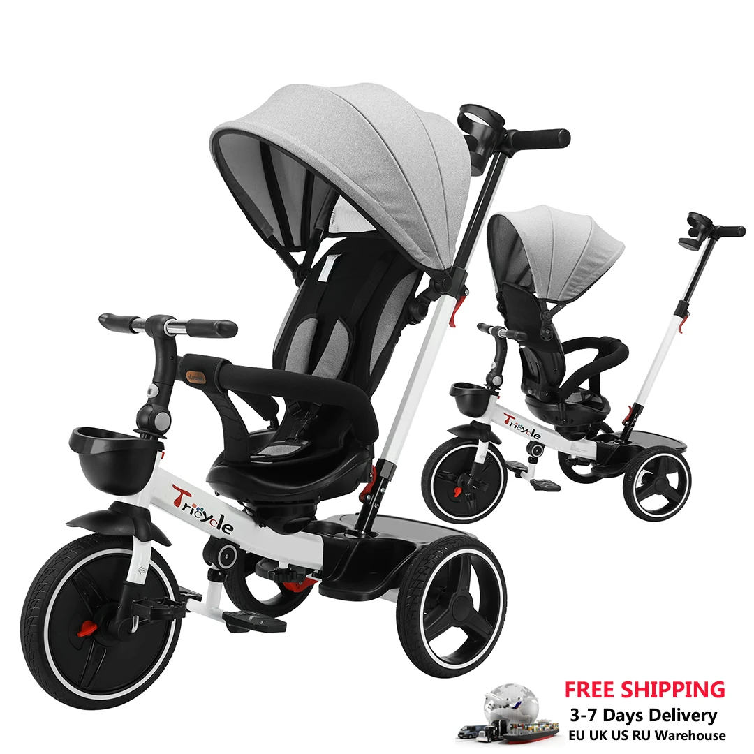 UBRAVOO Triciclo basculante 360° con posición reclinable para niños