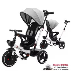 UBRAVOO Triciclo basculante 360° con posición reclinable para niños