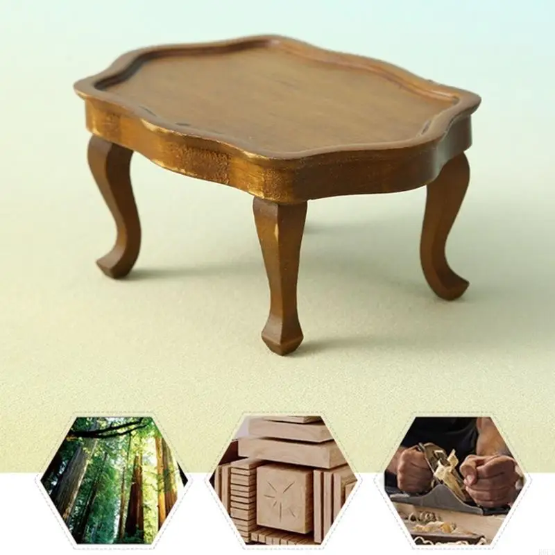 Modelo muebles café R6FD para casas muñecas escena sala estar modelo realista café para - imagen 2