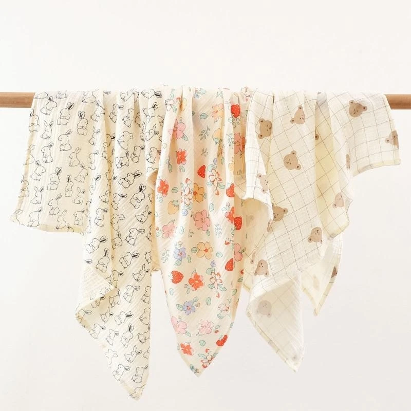 Manta envolvente mejorada M76C, mantas muselina algodón para recepción bebés para niñas y niños - imagen 3