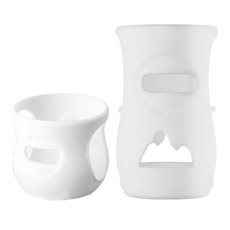 Funda de silicona para biberón de bebé, protectores reutilizables para biberón de leche, aislamiento térmico seguro, protección contra caídas