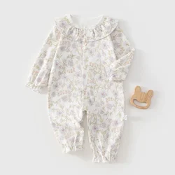Pelele floral de algodón para niña recién nacida