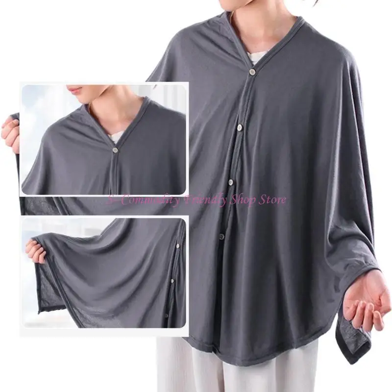 85ae Multipureze bufanda bufanda algodón toalla enfermería manga privacidad cómoda - imagen 5