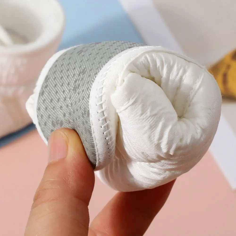 Zapatos de andador para bebé, calcetines antideslizantes para bebé, botines de invierno suaves y cálidos para bebé, zapatos de nieve de Color sólido para niñas y niños pequeños - imagen 3