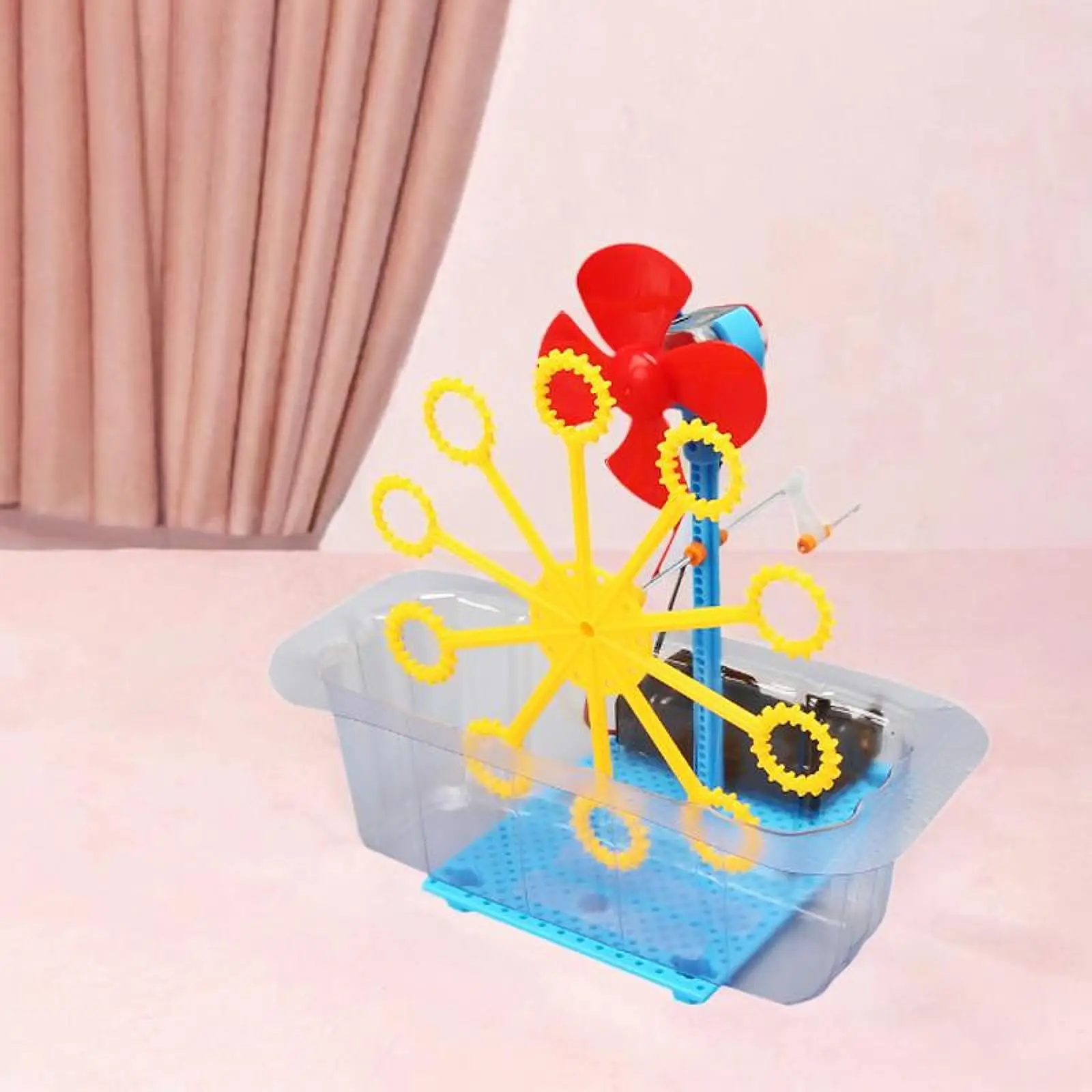 Hand Crank Bubble Maker Physical Scientific Experiment Kits for Age 6+ Kids