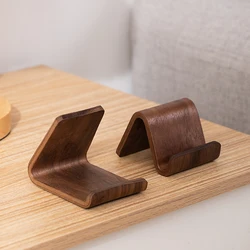 Organizador escritorio madera nogal – Soporte móvil y tarjetas