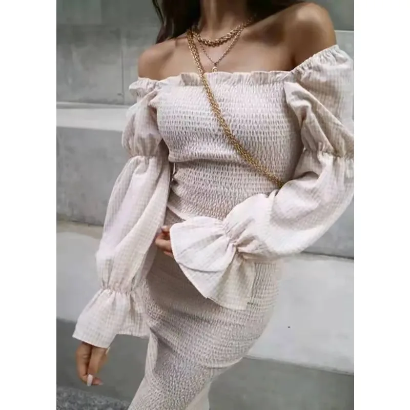 Vestido premamá largo de algodón elástico – Corte una línea elegante - imagen 4