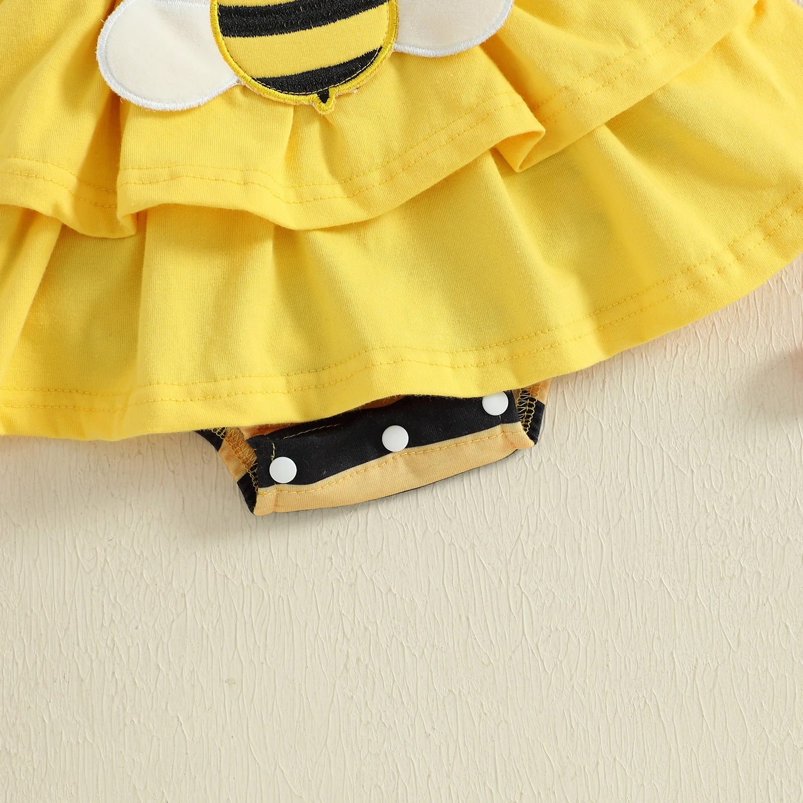 VISgogo mameluco de recién nacida niña con rayas y diadema abeja - imagen 5