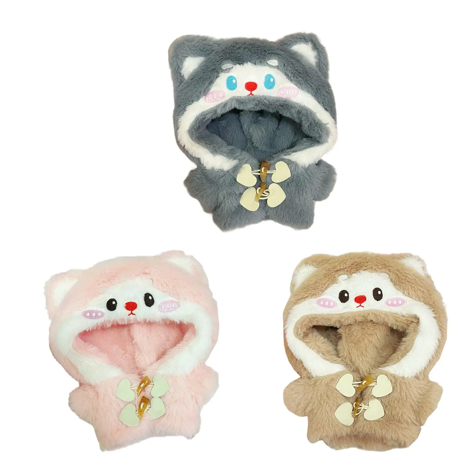 Doll Plush Hooded Clothes Daily Wear Clothing for 20cm Dolls Birthday Gift