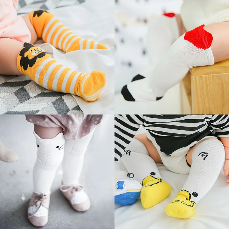Calcetines altos de algodón para bebés dibujos animados, otoño - imagen 2