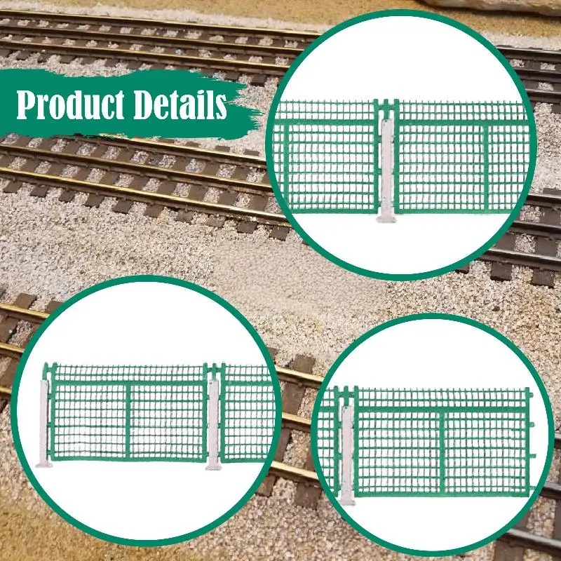Valla a escala HO Modelo de valla a escala 1:87, accesorios de diseño para trenes modelo, escena de diorama, ferrocarril modelo, edificio de modelos, - imagen 4