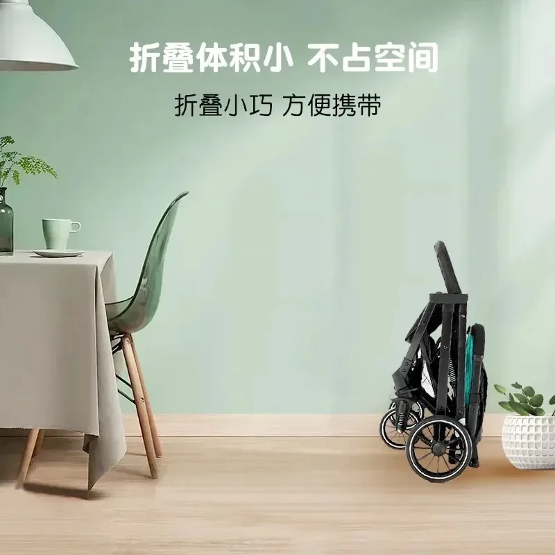 Cochecito bebé ultraligero plegable con asiento reclinable cómodo - imagen 5