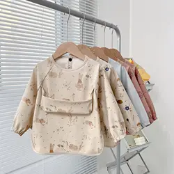 Delantal impermeable para bebé con mangas suaves