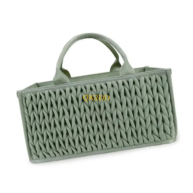 QX2D Travel Nursery Bin Bin Storage Canasta contenedor gran capacidad para pañales y toallitas Solución almacenamiento