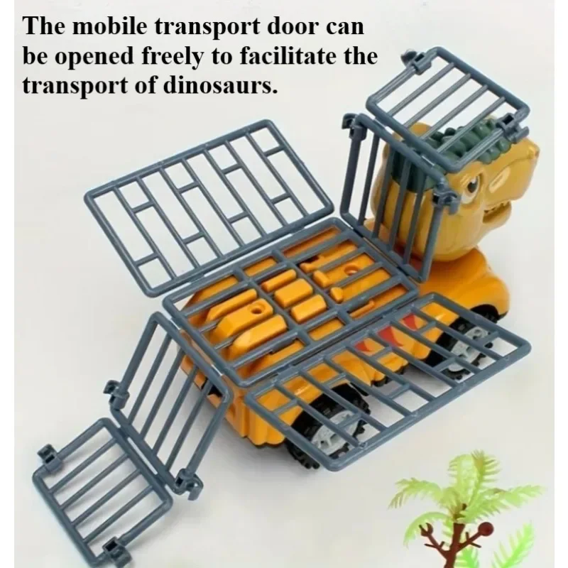 Juguetes de dinosaurios para niños, coche de dinosaurio, camión de transporte, juego de coches con figuras de dinosaurio, regalo de cumpleaños para niños pequeños y niñas - imagen 3
