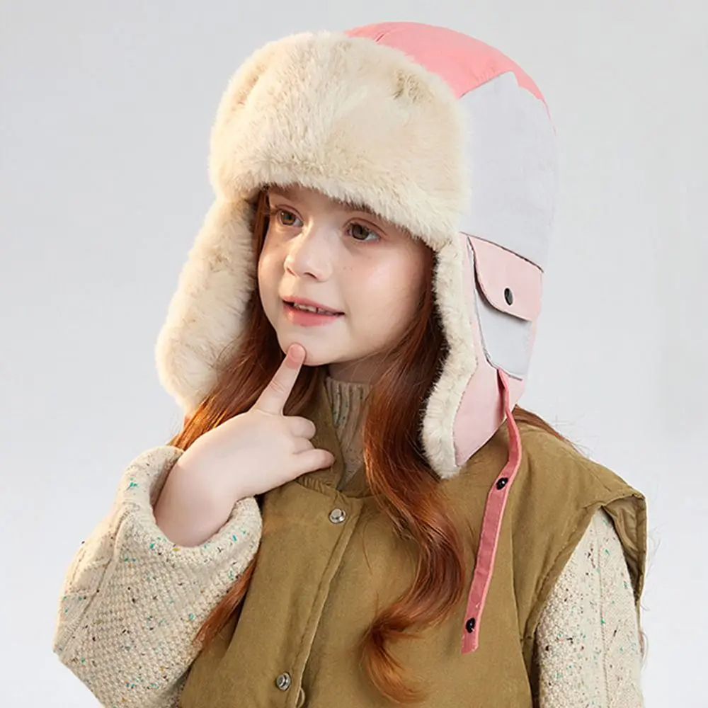 Gorros de invierno cálidos a la moda para niños, gorro de piloto a prueba de viento, gorro de esquí grueso a prueba de frío para niños y niñas - imagen 4