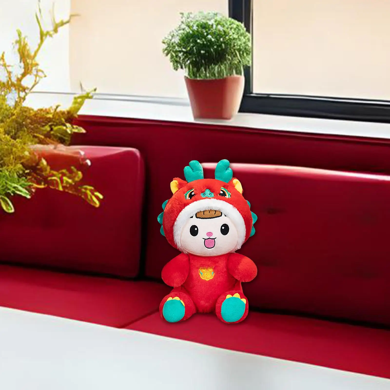 Plush Animal Dragon Doll New Year Dragon Toy for Souvenir Festivals Holiday