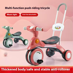 Kiddie-bicicleta deslizante silenciosa para niños, bicicleta de pedaleo con luces, triciclos de música, regalo de juguete para niños