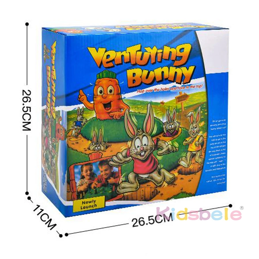 Juego de mesa para niños de 2 a 4 jugadores, divertido juego de trampa de conejo, conejo de juguete, carrera de campo traviesa - imagen 2