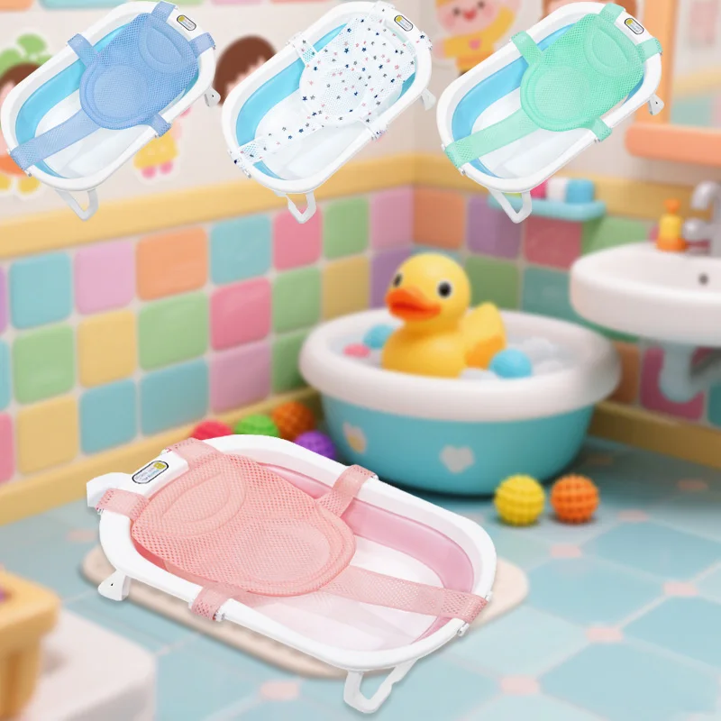 Alfombrilla de soporte para asiento de baño de bebé, almohadilla y silla plegable para bañera, almohada para bañera para recién nacido, cojín corporal suave y cómodo antideslizante para bebé - imagen 3