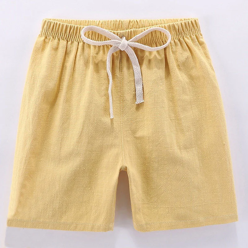 Nuevos pantalones para niños de 2 a 10 años, pantalones cortos finos de playa de verano, pantalones cortos transpirables de algodón para niños y niñas - imagen 5