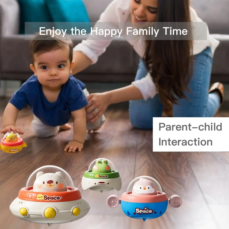 Juguete de coche de animales para niños pequeños, juguetes de bebé de 1, 2 y 3 años, espacio de coche infantil, juguetes de coche de empuje y Go, regalo educativo temprano para niños en edad preescolar - imagen 4