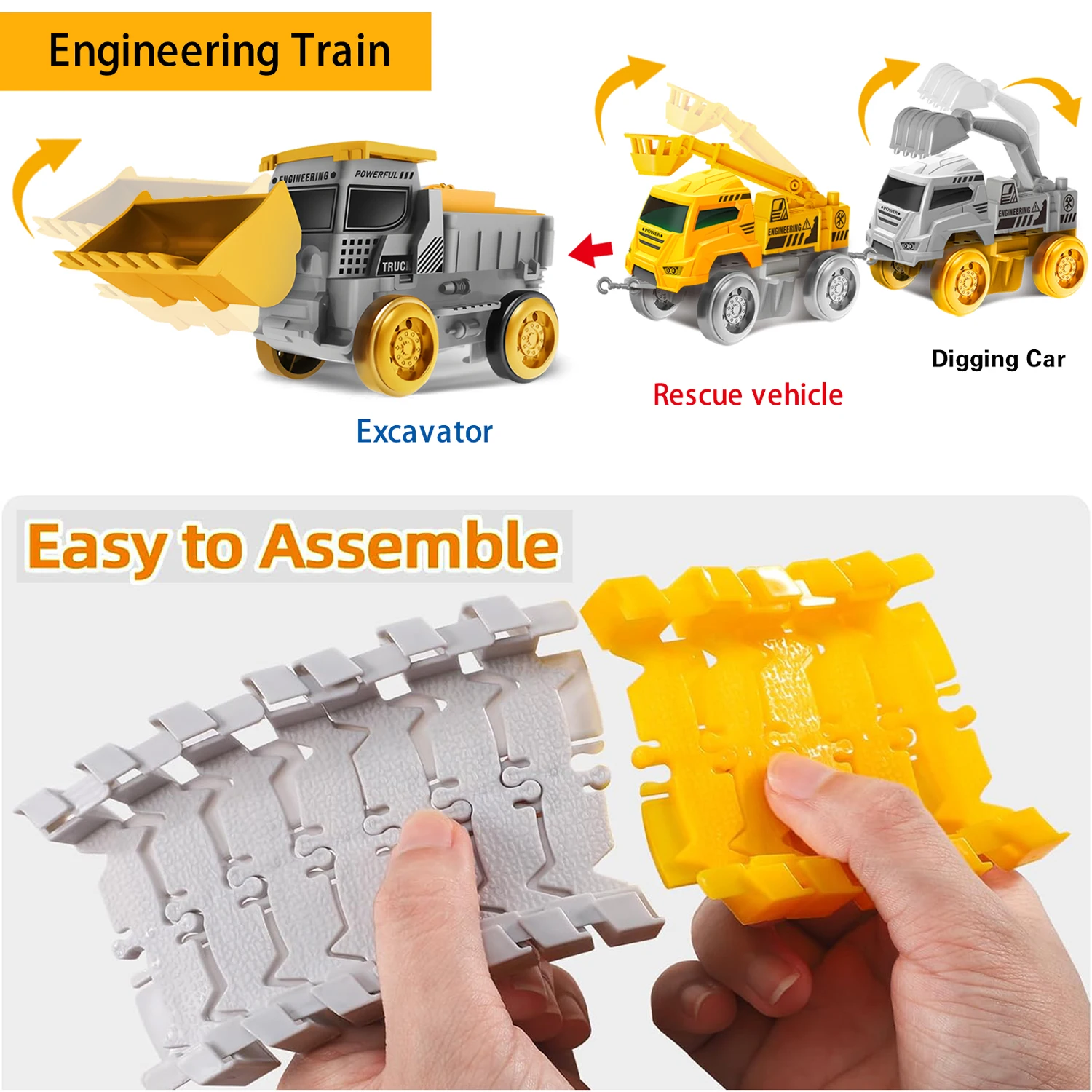 Coche ferroviario de ingeniería, juguete de tren, juguete educativo unisex para niños, juguete de alta calidad para regalo de cumpleaños para niños - imagen 4