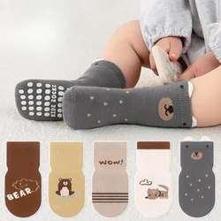 Calcetines antideslizantes de algodón con animalitos para invierno - Niños 0-5 años
