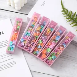 Pinzas para el cabello para niños en caja: bonitos y versátiles accesorios para el cabello de color dopamina, duraderos y suaves para el cabello de los niños pequeños, perfectos para el uso diario